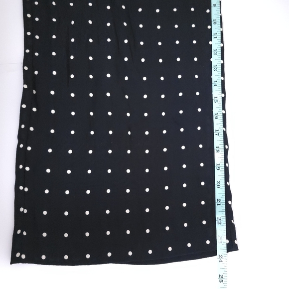 Madewell Ruffle-Front Wrap Jumpsuit in Grid Dot Black White Polka Dot AB336 - Picture 6 of 10